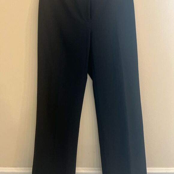 ANTONIO MELANI Black Straight-Leg Trousers - Picture 1 of 7